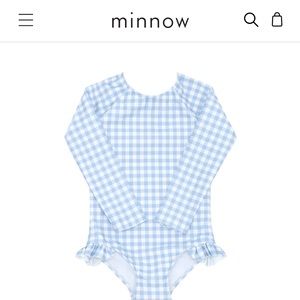 Minnow Baby Size 1 — Girls gingham swimsuit